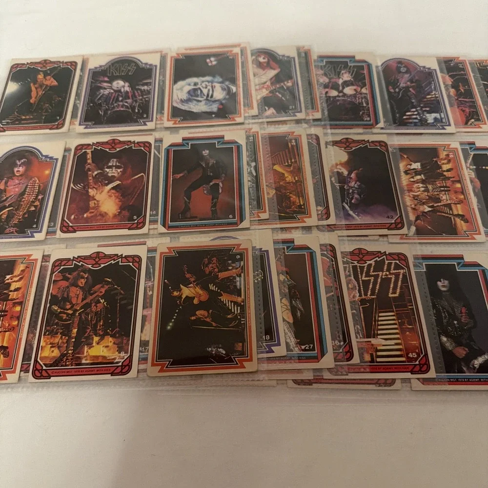 KISS 1978 Donruss Complete Series 1 Card Set 1-66 Gene Simmons Peter Criss